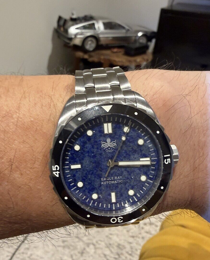 PHOIBOS EAGLE RAY 200M Automatic Diver Watch PY065BN Lapis Lazuli