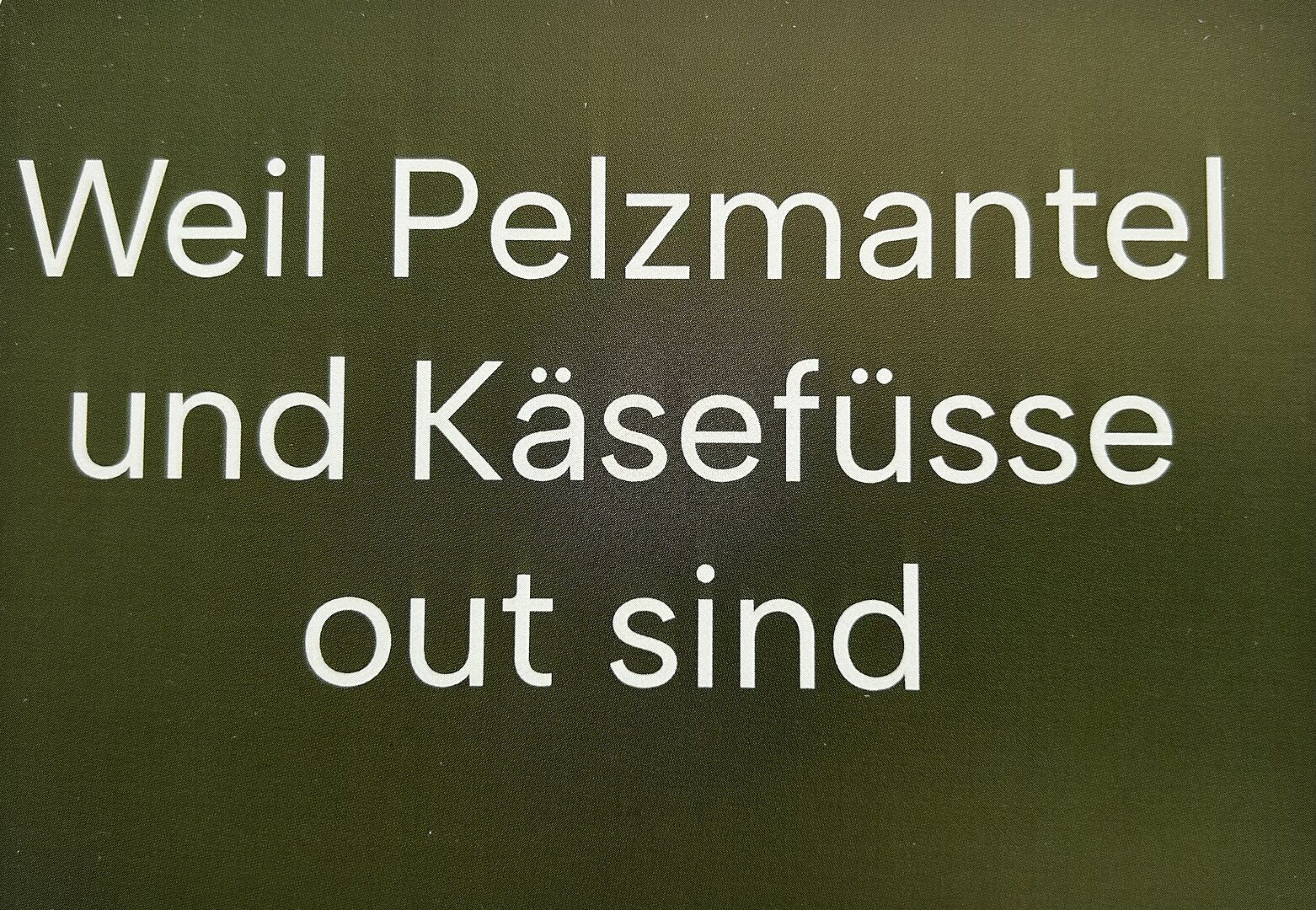 Nicht schön