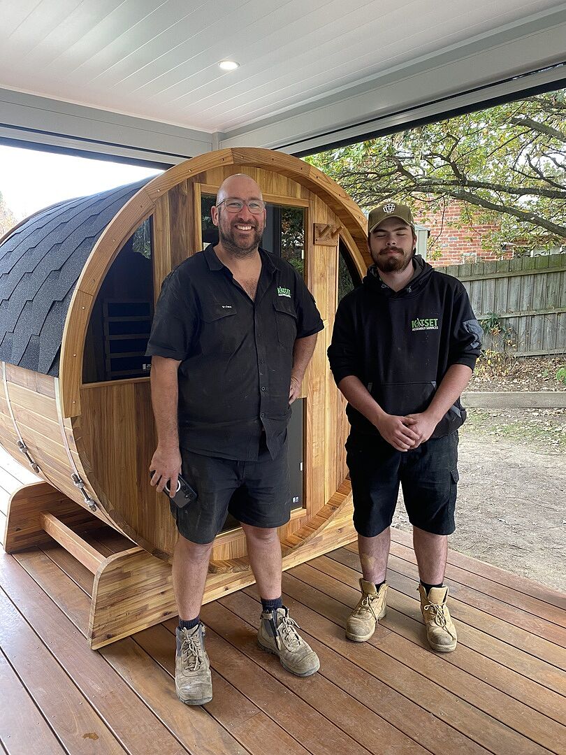 Love Our Barrel Sauna