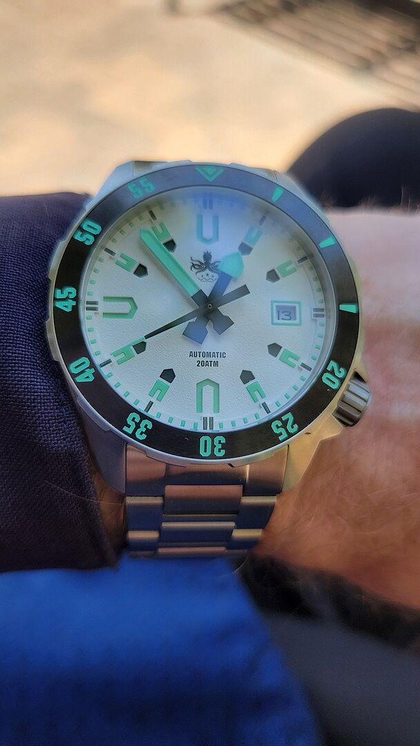 PHOIBOS APOLLO 200M Automatic Diver Watch PY056E White