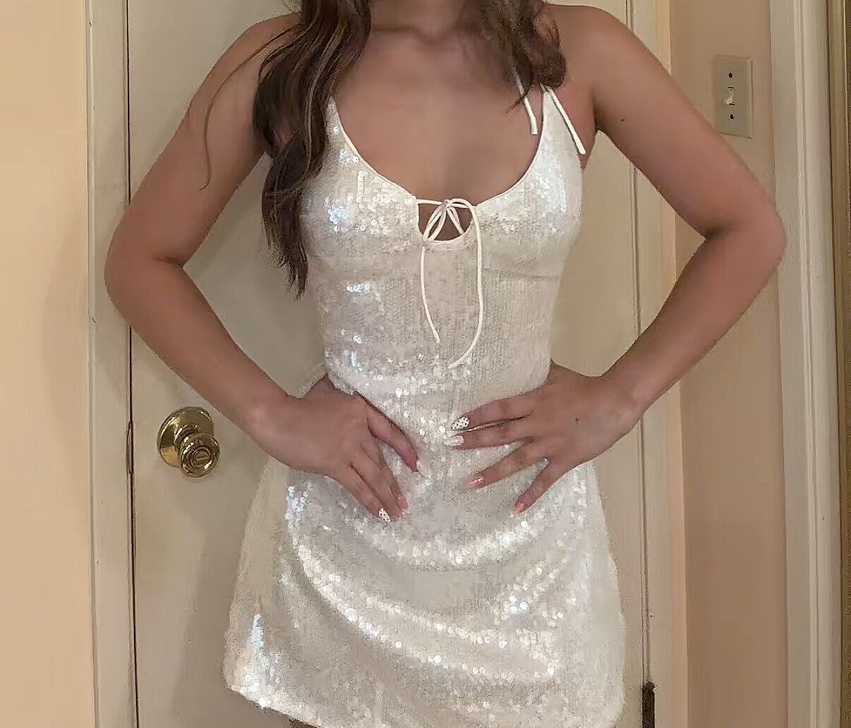 moonchild halter mini dress ivory 0629_NEWMD