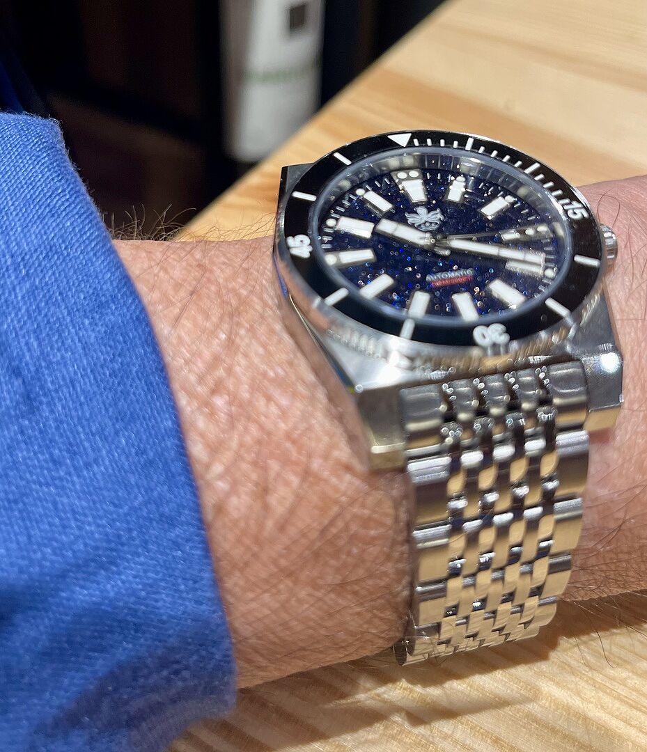 PHOIBOS Narwhal 200M Automatic Diver Watch PY061B Dark Blue Aventurine