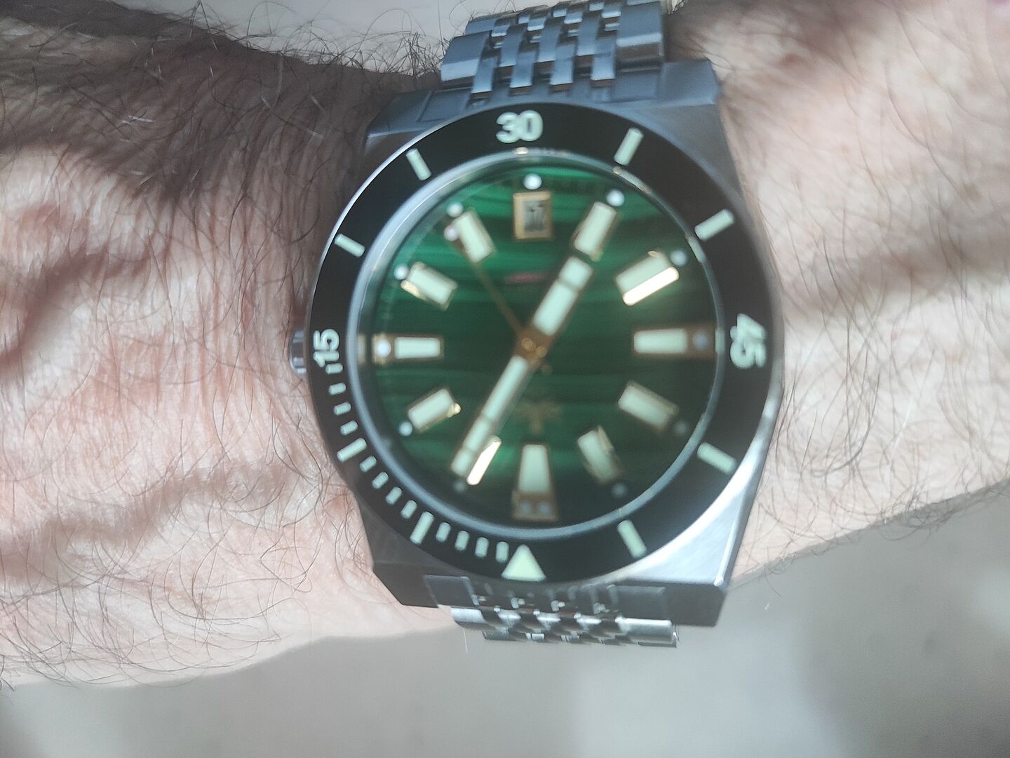 PHOIBOS Narwhal 200M Automatic Diver Watch PY061A Green Malachite