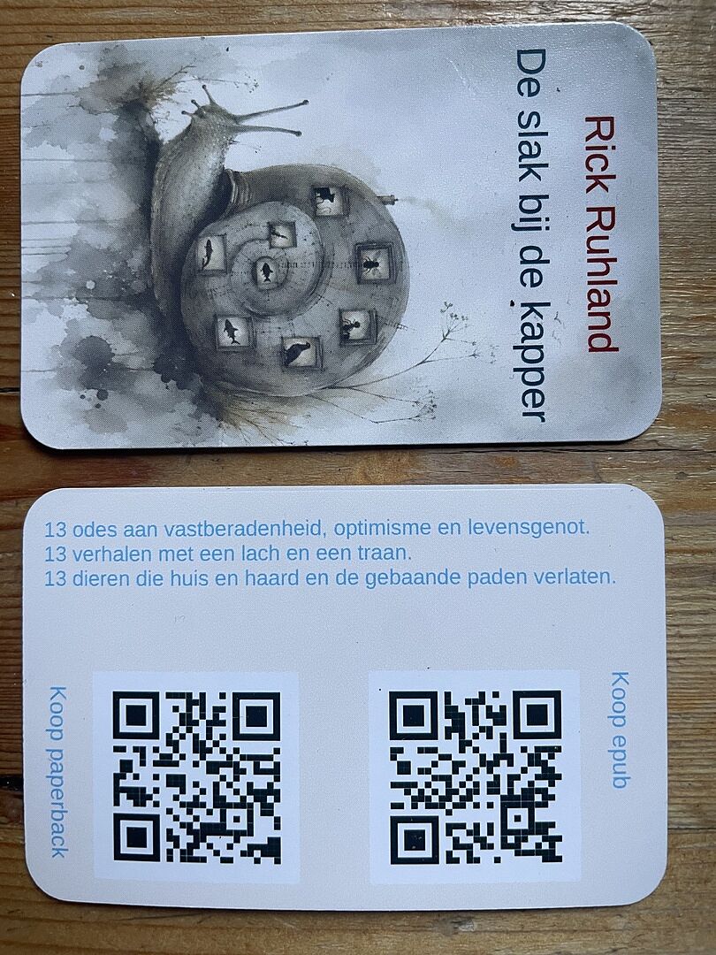 Mooi uithangbord voor De slak bij de kapper