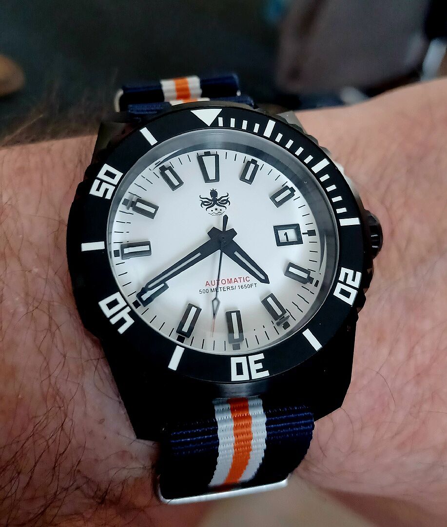 PHOIBOS LEVIATHAN PY032E DLC 500M Automatic Diver Watch White