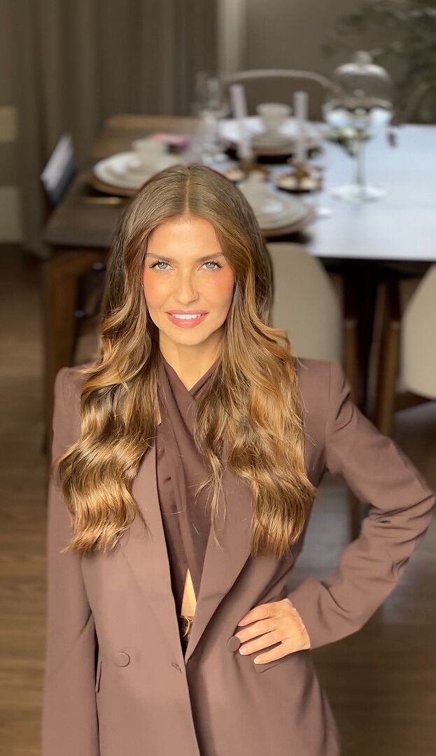 Foto enviada por cliente — Blazer de Alfaiataria Marrom Aurora