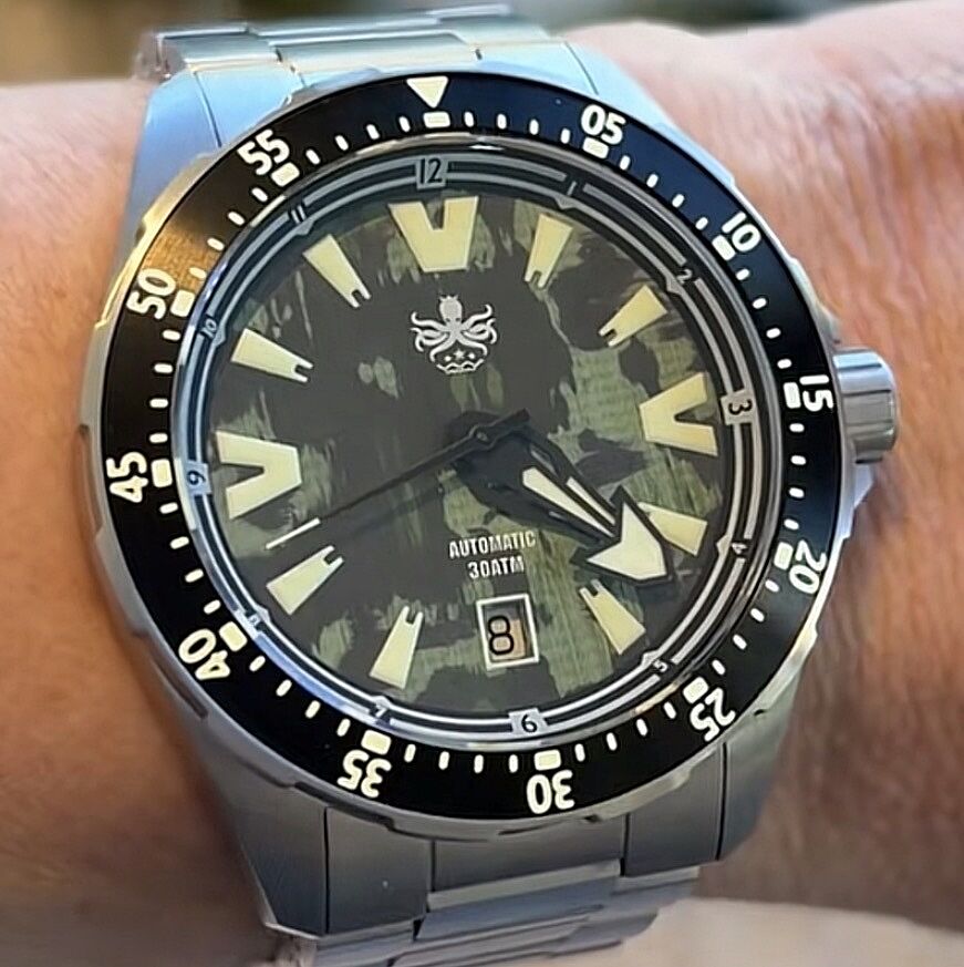 PHOIBOS APOLLO TITANIUM 300M Automatic Diver Watch PY041A Jungle