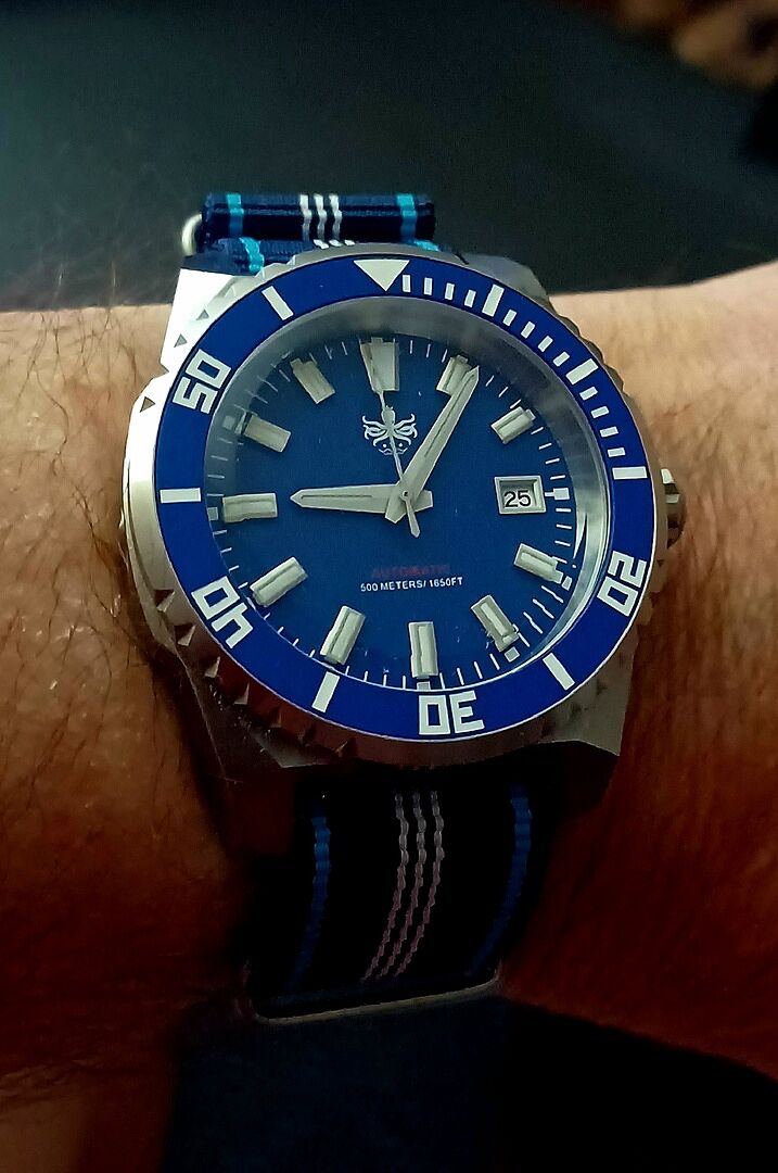 PHOIBOS LEVIATHAN PY032B 500M Automatic Diver Watch Blue