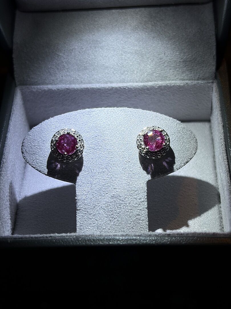 Pink Sapphire Earrings
