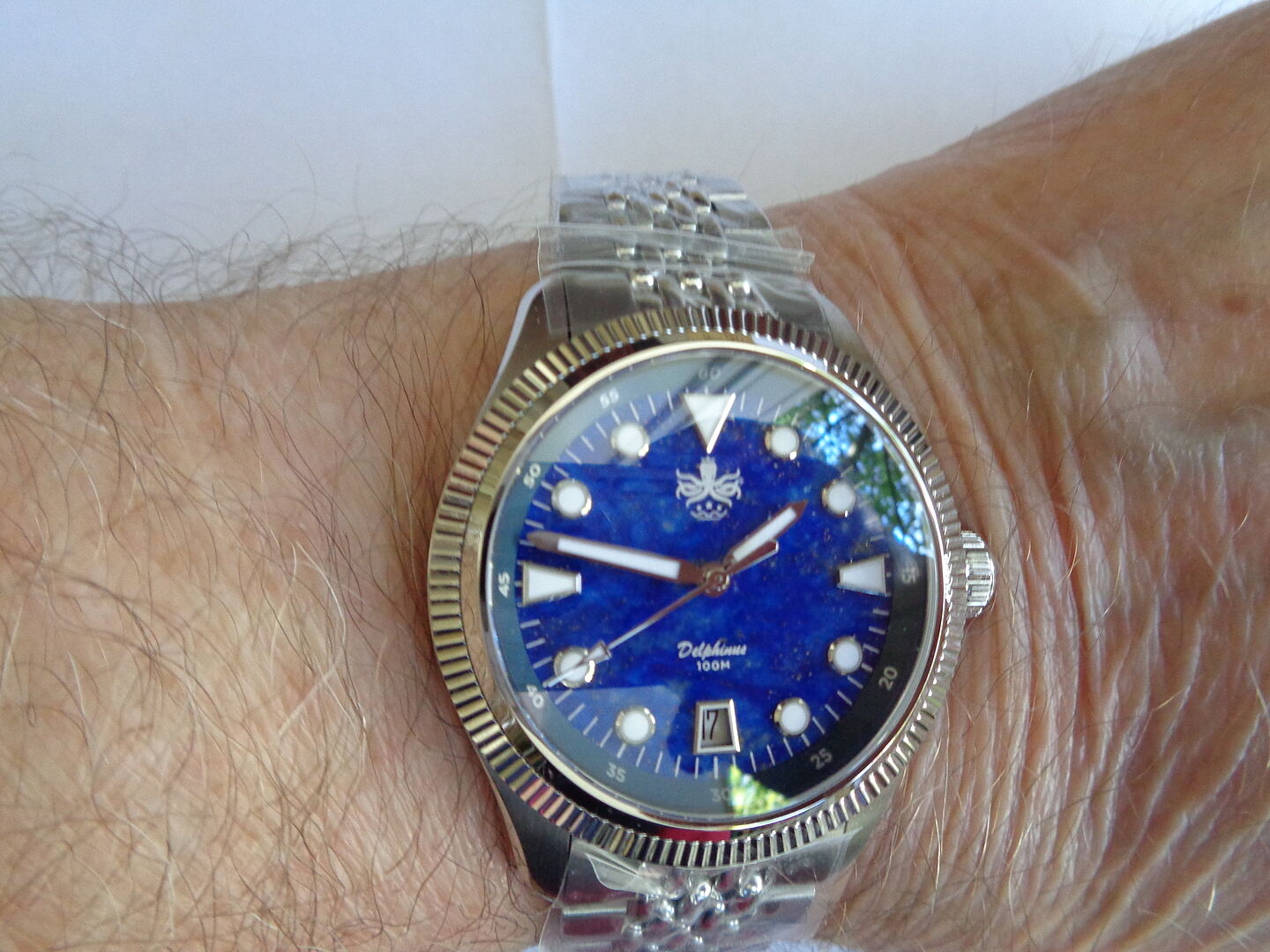 PHOIBOS Delphinus 100M Automatic Watch PY066B Lapis Lazuli