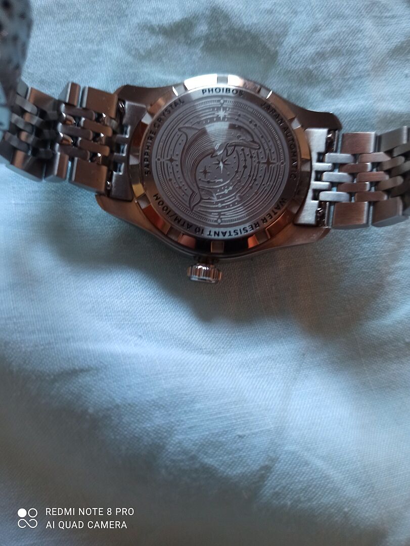 PHOIBOS Delphinus 100M Automatic Watch PY066B Lapis Lazuli