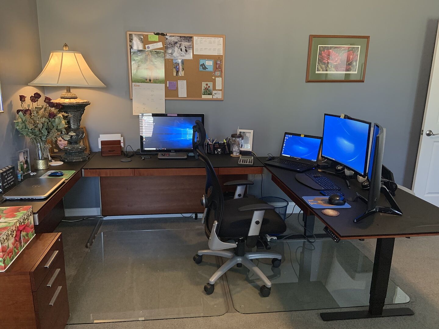 42"x64" Glass Office Chair Mat by Vitrazza