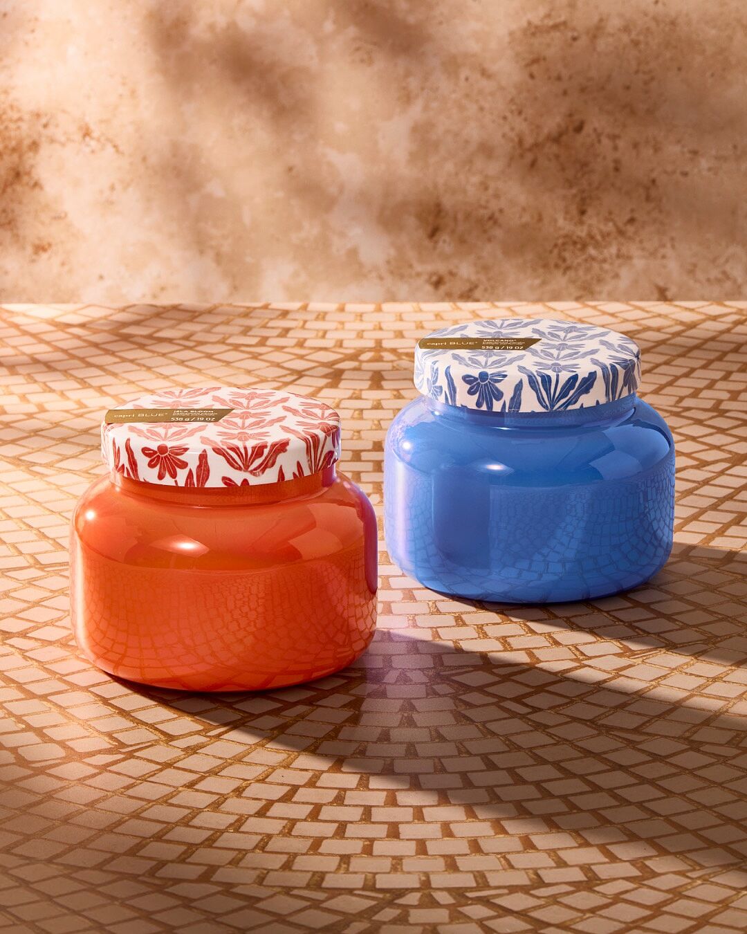 Riviera Sunset Candle Duo - Volcano & Isla Bloom | Capri Blue