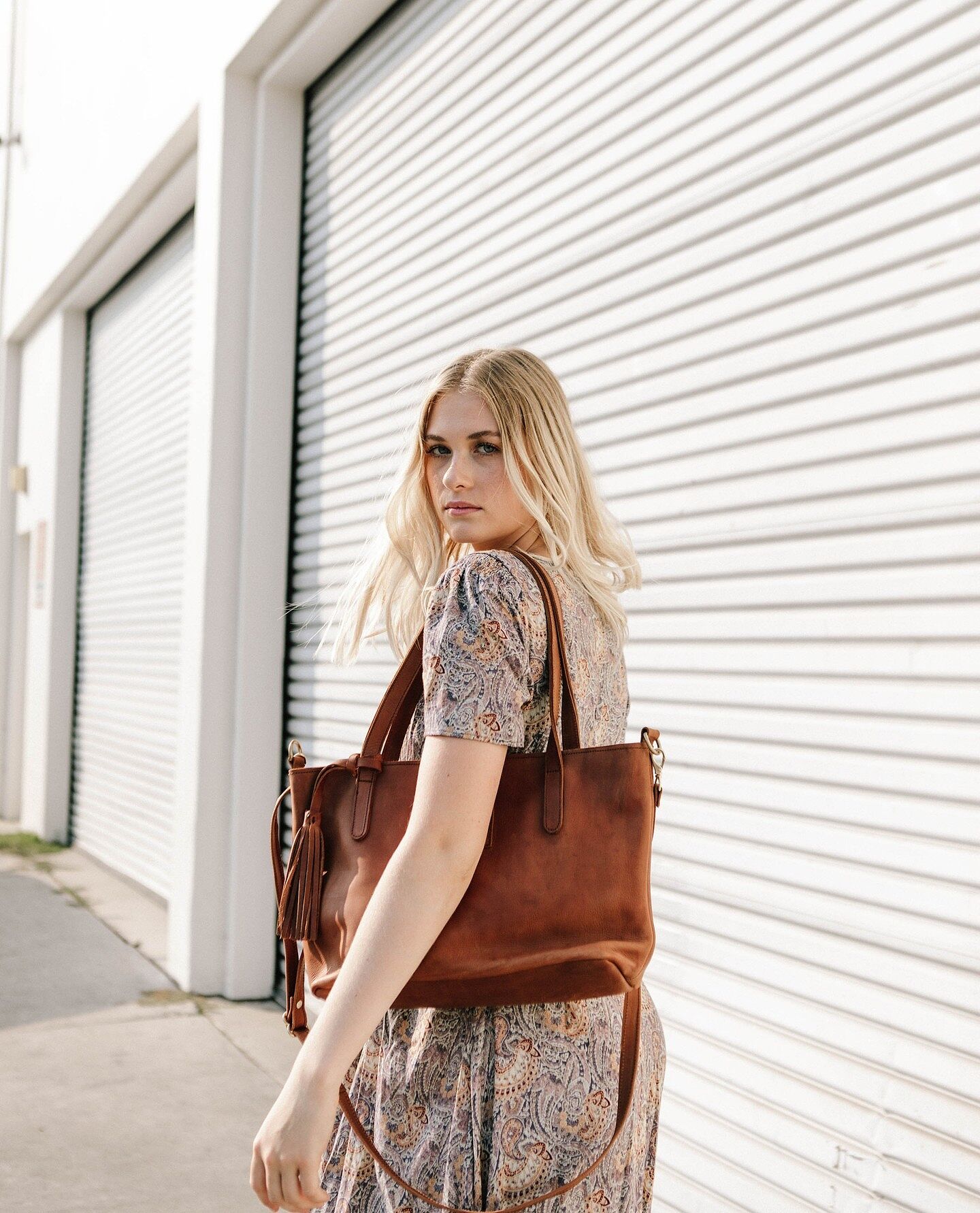 Eden Carryall Crossbody Office Tote Bag - Rust Brown Eden Carryall Crossbody Office Tote Bag - Rust Brown