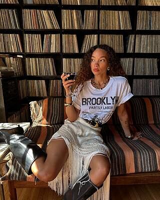 ★★ ★★ Here White Diamond Graphic Boyfriend T- ASOS DESIGN Curve textured boyfriend fit T-shirt with fleur