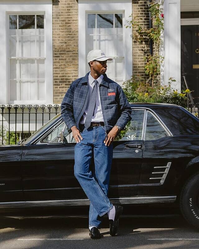 Men's Harrington Jacket: Garage | Percival x Ford | Navy