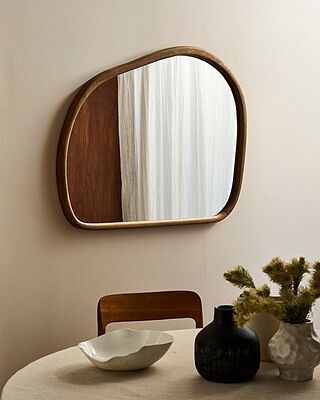 Rutland Organic Wood Wall Mirror - 43 Inch - Natural