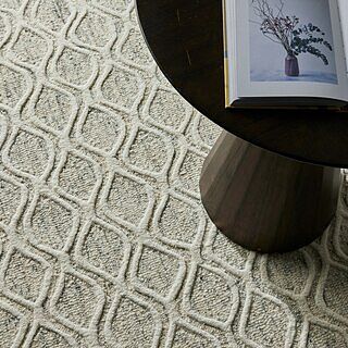 Hume Hand Tufted Wool Rug - Grey & Cream