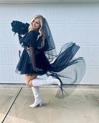 Star Power Tulle Train Mini Dress Black | Selfie Leslie