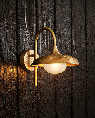 Hayle Outdoor & Bathroom Wall Light - Brass