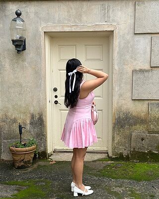 Shop the Opulent Accordion Pleat Mini Dress Pink