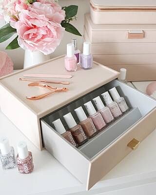 Blush Pink Classic Nail Polish Drawer