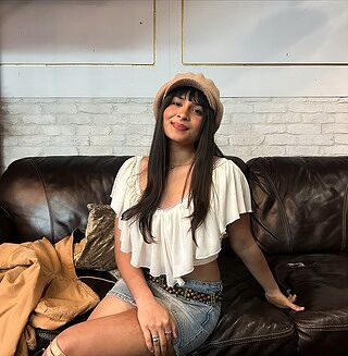 Deena Ruffled V Neck Top