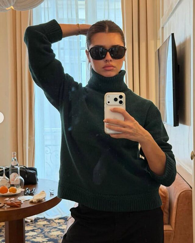 Turtleneck Wool Sweater Pine Green - Pine Green | Djerf Avenue Turtleneck Wool Sweater Pine Green - Pine Green | Djerf Avenue