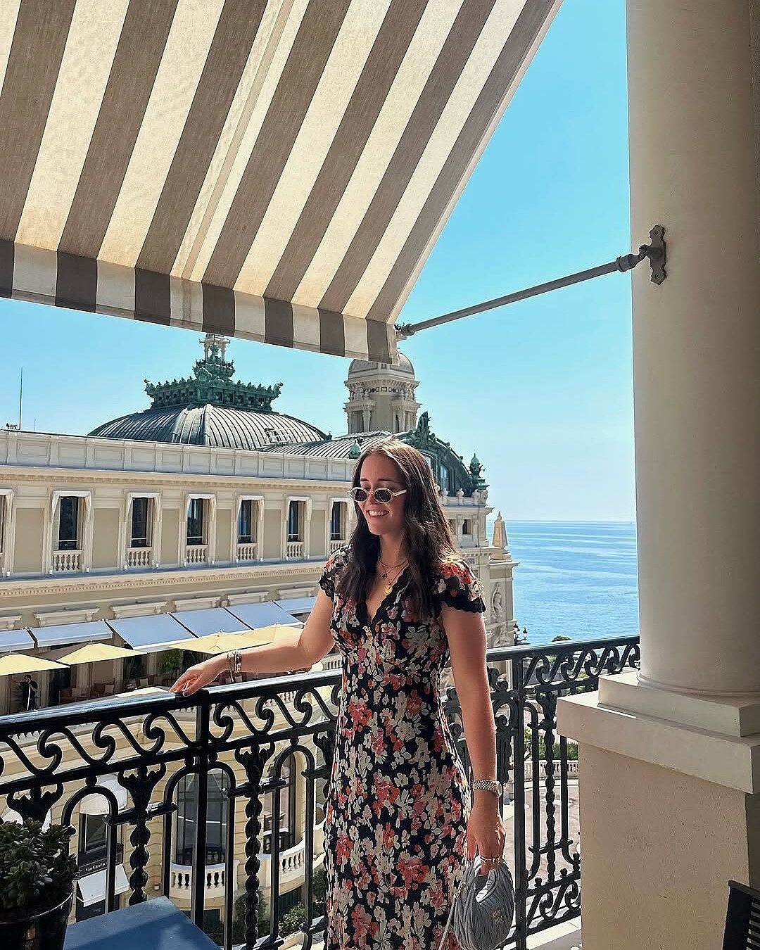 Clarice Midi Dress in Polka Dot Navy