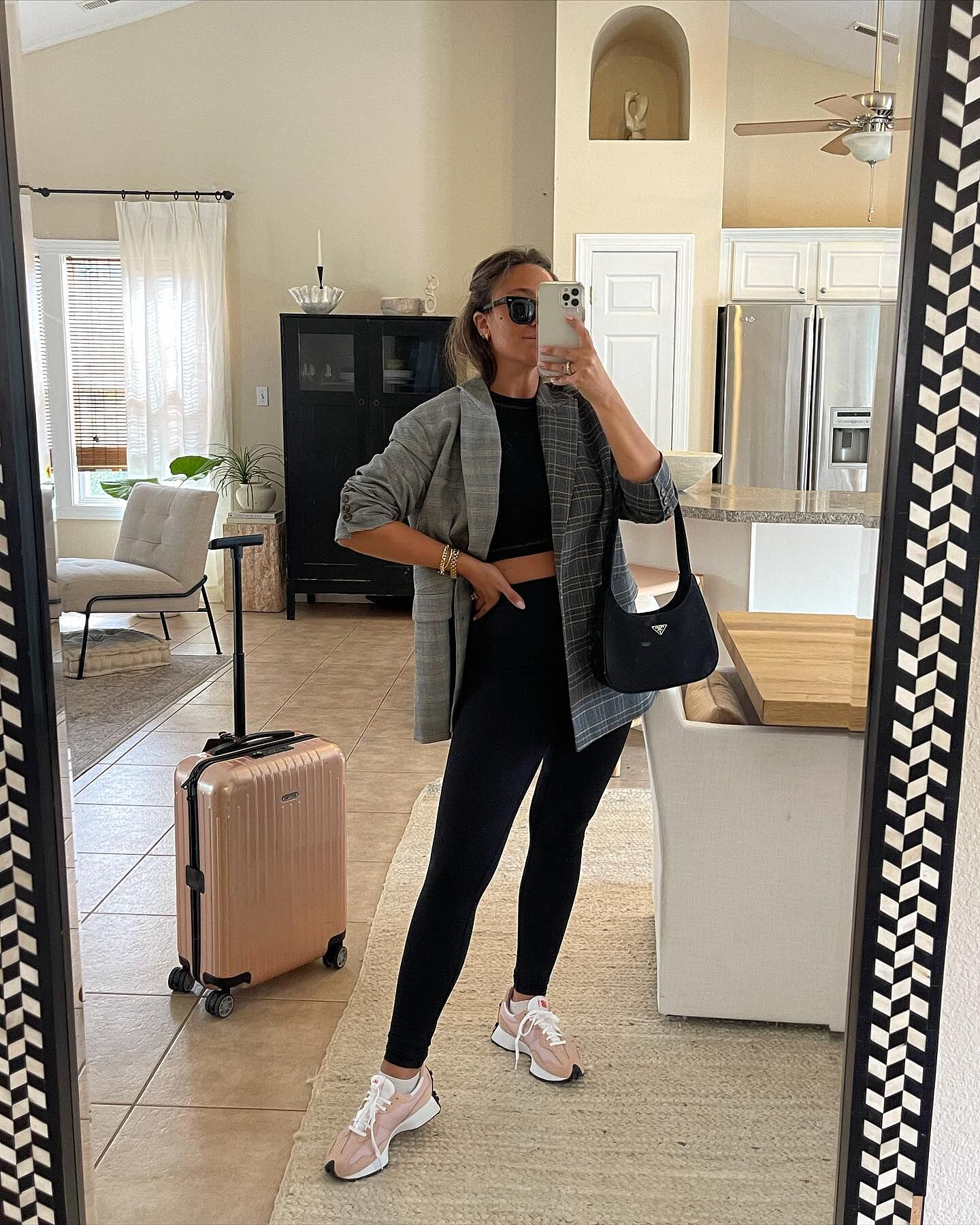 something navy plaid blazer