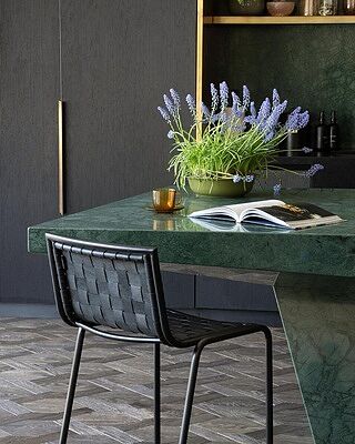 Berkley Black Metal Counter Height Stool - Black Leather