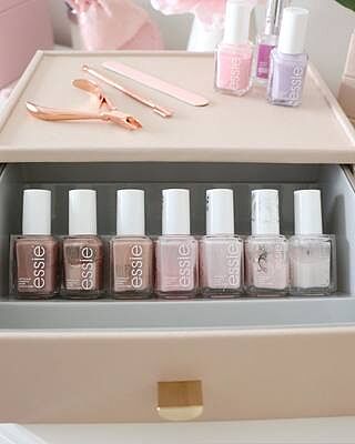 Blush Pink Classic Nail Polish Drawer
