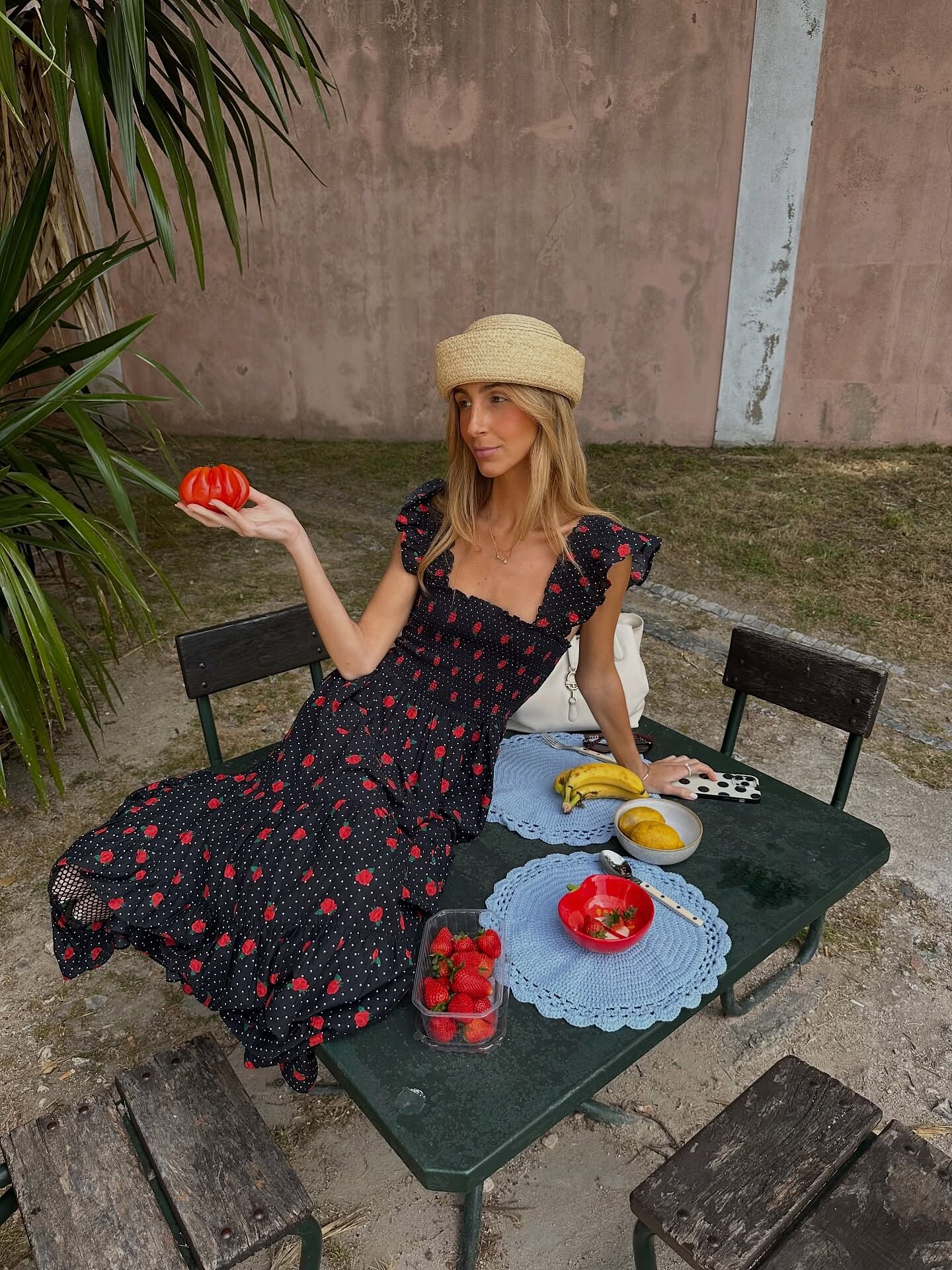 Kendall Cotton Midi Dress in Brown Antelope Spot Black | RIXO USA ⋆