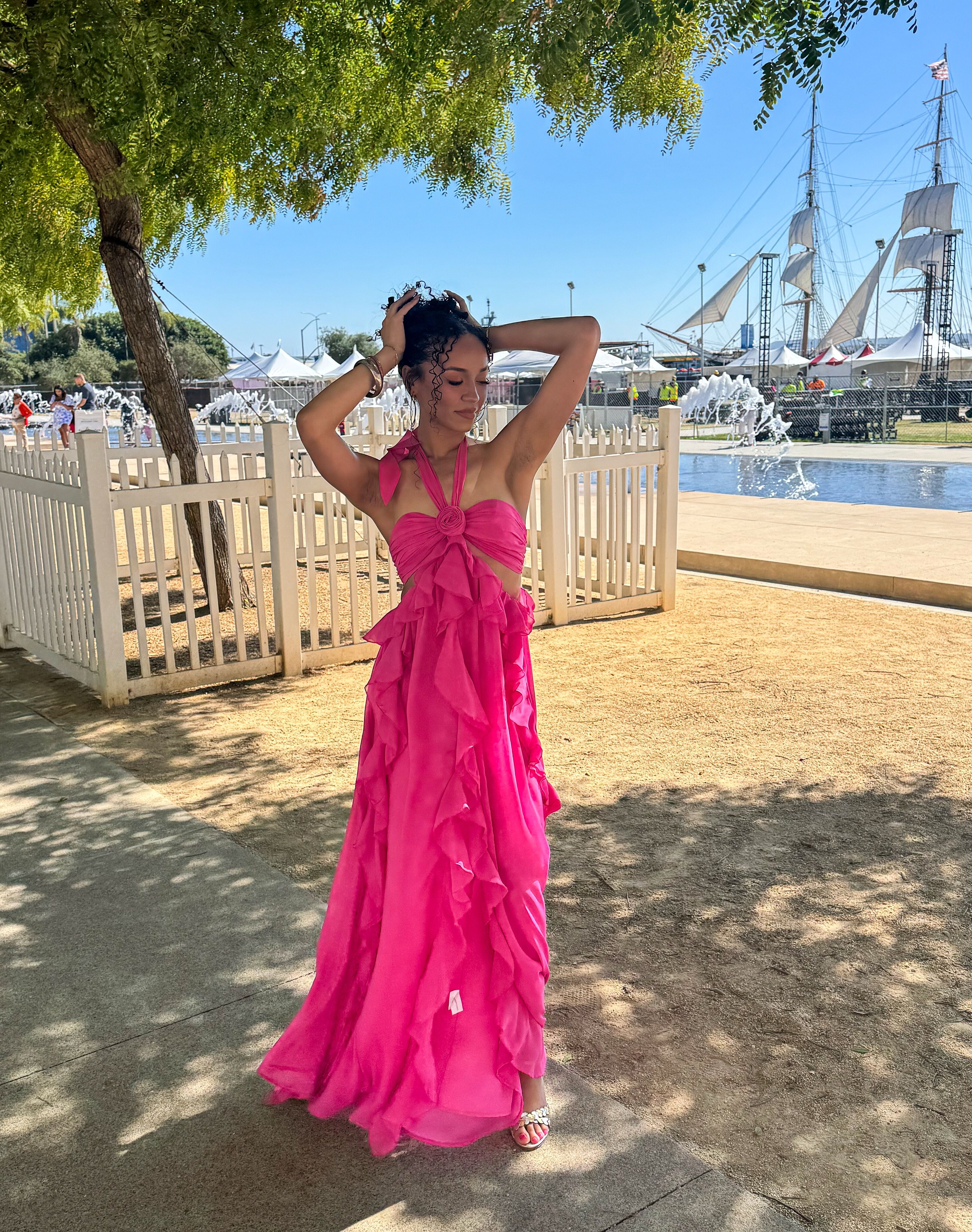 michael kors crochet tank dress PH5 Sherry Maxi in Red Color:#6-Old Lavender SS26DR059RED. subscribers Jovani One-Shoulder Fringed Long