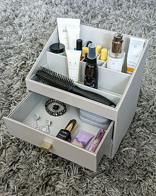 Taupe Makeup Organiser