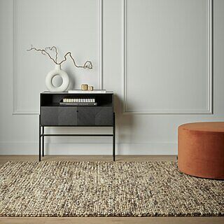 Octon Hand Woven Jute Rug - Natural & Dark Brown