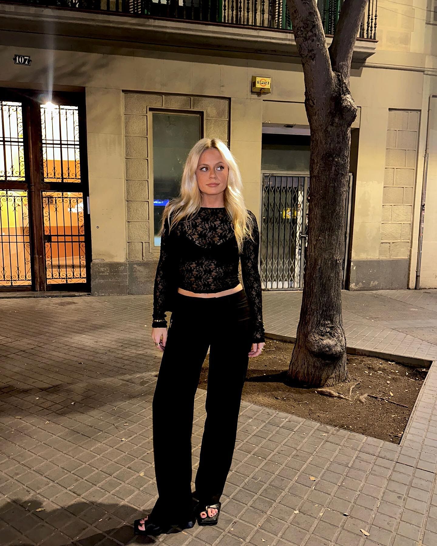 Drew 01Low Straight Suit Pants Black MADLADY