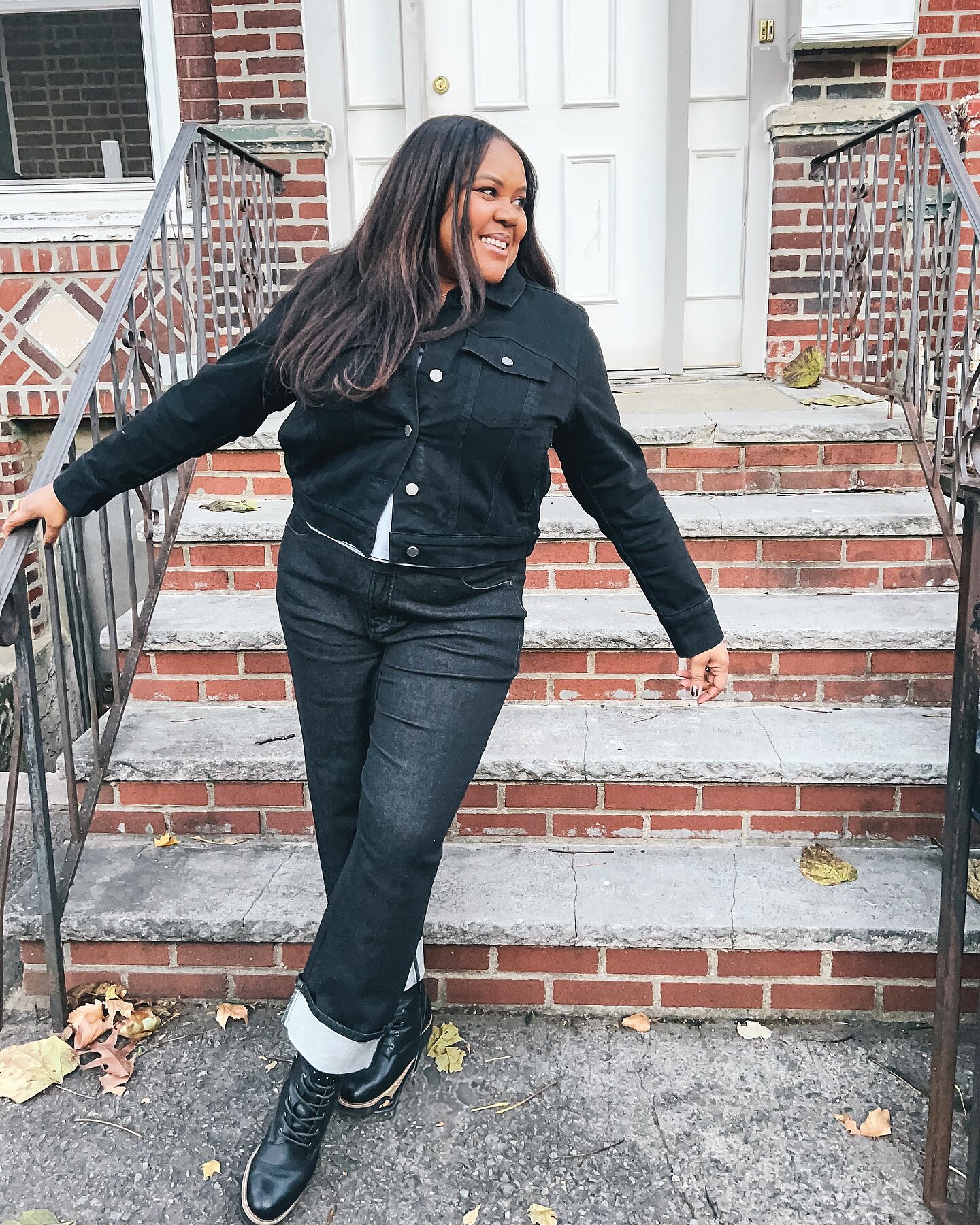 ジャケット・アウター Duplex Cotton Jersey MA-1 Cosmo Navy Kelsey Denim Jacket - Broken Black – Universal Standard