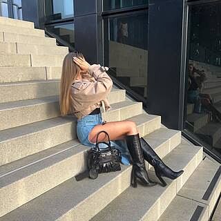 Ally Boot BLACK CROCO