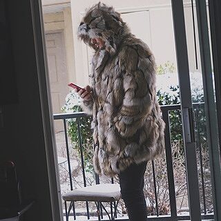 Hooded Men's Faux Fur Coat | Wolverine