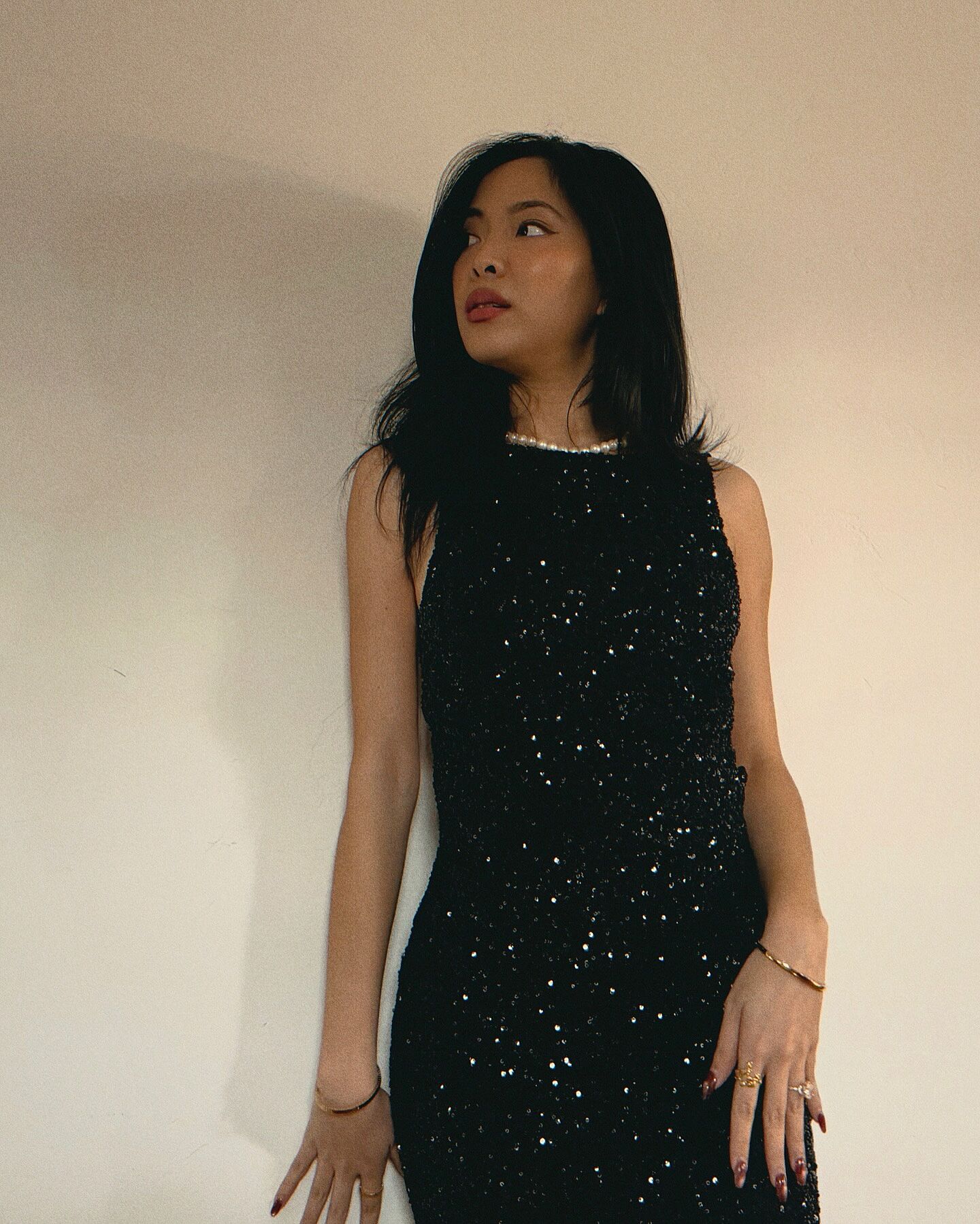 cinematic sequin backless mini dress black Cinematic Sequin Mini Dress | Black | Womens main image 1