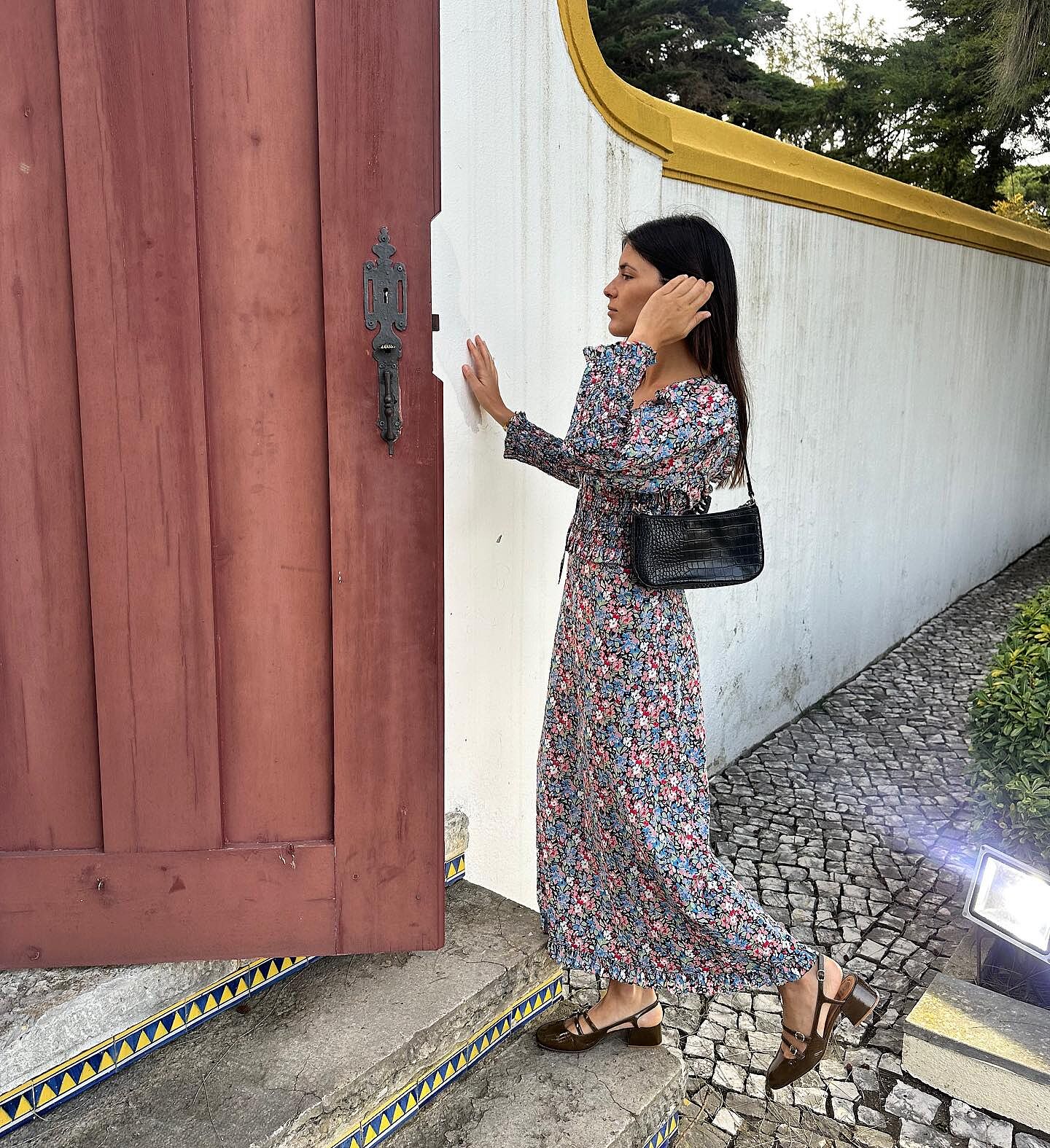 Bekki Midi Dress in Multi Margaux Black | RIXO USA ⋆