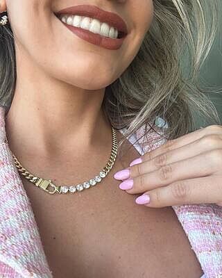 Julian Loves Diamonds Necklace - Gold|White Diamondettes