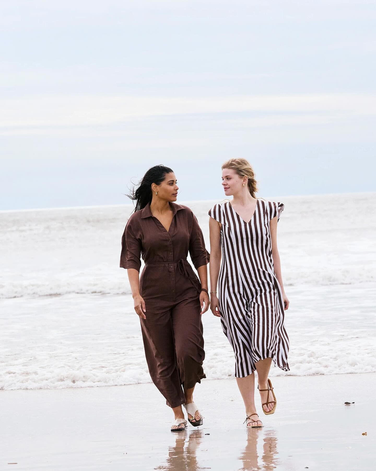 【サイズ7裾上済】sus-sous overall setups ブラウン Maggie Barrel Leg Linen Blend Jumpsuit - Peppercorn – Universal