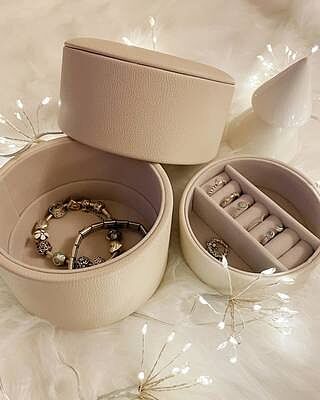 Oatmeal Bedside Jewellery Box Pod