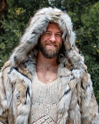 Hooded Men's Faux Fur Coat | Wolverine