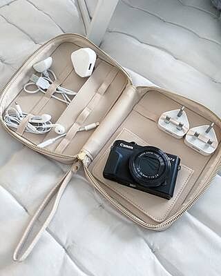Taupe Cable Tidy Bag