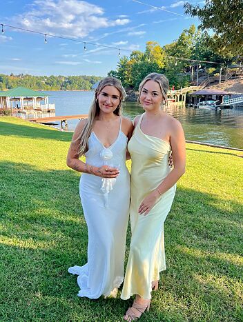 Prosecco White Rosette Frill Maxi Dress