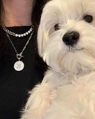 Love Letters Medallion Necklace - Silver