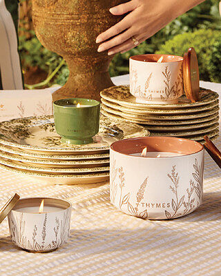 Outdoor Oasis Citronella Grove Poured Candle Tin with Gold Lid
